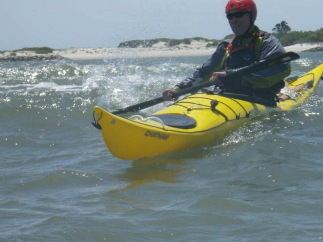 sea kayak surfing beginner